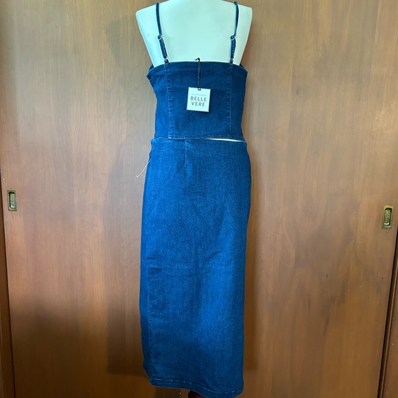 NWT Belle Vere 2 piece denim skirt and top - Picture 5 of 7